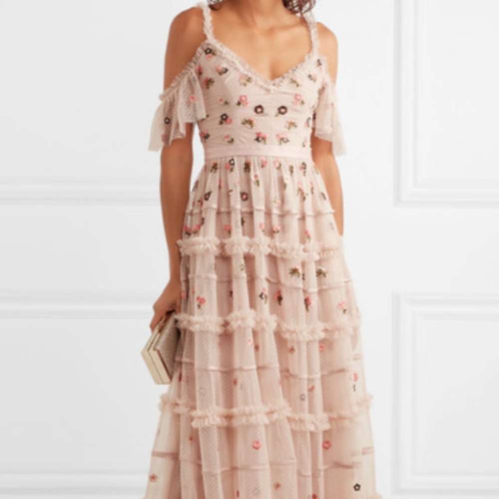 Needle & Thread Off the Shoulder Floral Gown